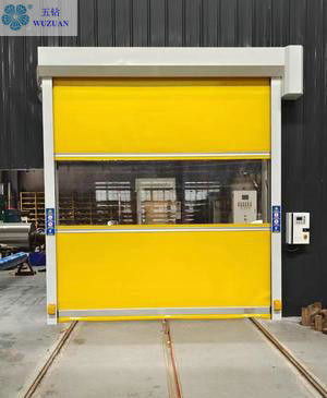                  High Speed Clean Room Roller Shutter Door PVC Fast Rolling Door             