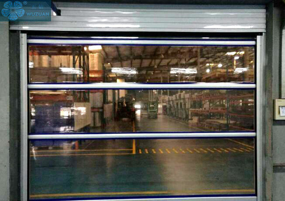                  Transparent Factory Fast Roller Shutter Automatic PVC High Speed Doors             