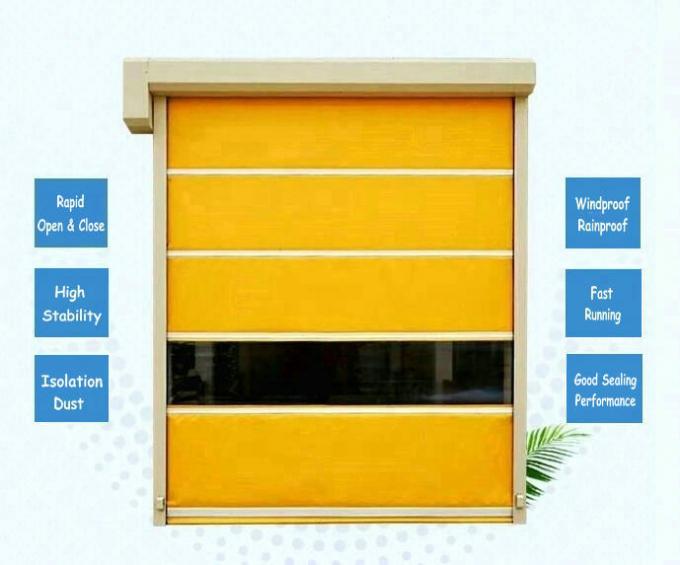 Puerta de alta velocidad plástica automática de la persiana enrrollable del PVC para Warehouse con la visión clara
