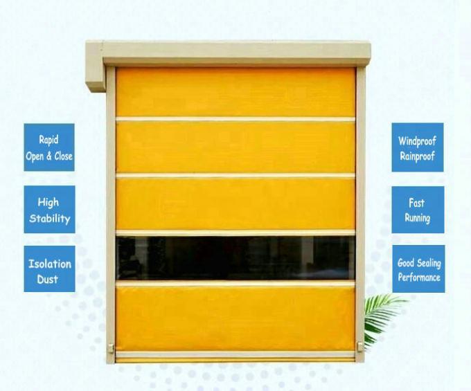 El obturador de aluminio automático rodante rápido de la puerta del rodillo del proveedor actuó la puerta de alta velocidad del PVC
